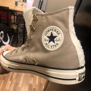 Brand new high top tan converse!